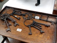 A quantity of ornate keys