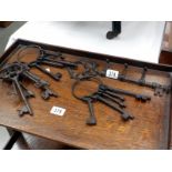 A quantity of ornate keys