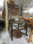 An old rocking chair.