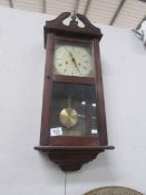 An old wall clock.