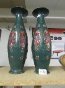 2 Doulton Lambeth vases by Emily J Partington,