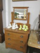 A pine dressing table.