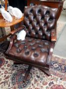 A captains leather chair