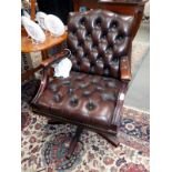 A captains leather chair