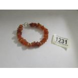 An amber bracelet,.