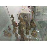 A mixed lot of brass bells.