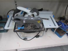 A circular saw table with Macallister MSCS 1200 power circular saw.