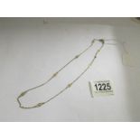 A fancy link 9ct gold necklace, 3.8 grams.