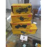 4 boxed Dinky military vehicles, 643, 674, 686 and 692.