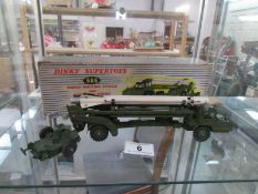 A boxed Dinky 666 missile erecting vehicle.