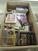 A box of cigarette cards and various others.
