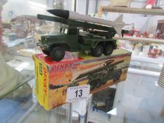 A boxed Dinky 665 'Honest John' missile launcher.