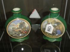 A pair of 19th century Pratt ware vases.
