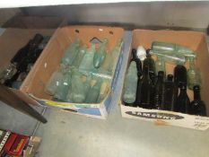 A very large quantity of old bottles including 'Cod' and advertising.