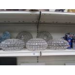 5 basket style ceiling lights.