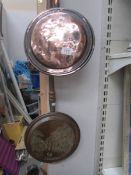 2 copper warming pans.