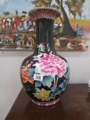 A large oriental vase.