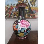 A large oriental vase.