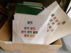 3 stock books and a quantity of loose sheets of world stamps including Iran, Pakistan, Cuba, Egypt,