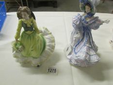 2 Royal Doulton figurines, April HN3693 and Flowers of Love Forget me Nots HN3700.