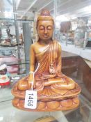 A stone Buddha figure,.