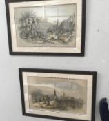 2 pencil and wash pictures by E A Abbey of French scenes, signed and dated.