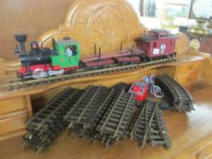 A Lehmann LGB garden railway set wit 38 pieces of track.