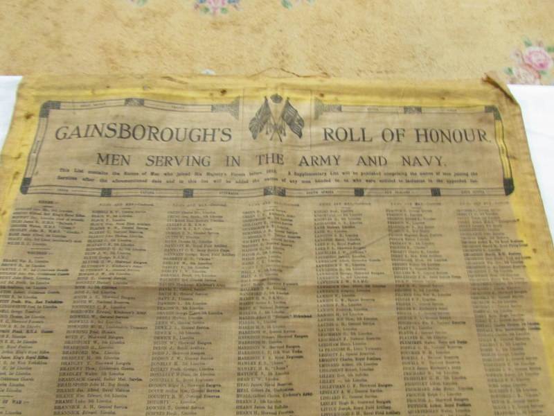 A very rare Gainsborough WWI roll of honour. - Image 2 of 2