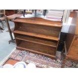 A stained pine book case.