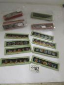 5 lots of children's glass viewer slides including animals, air ships etc.