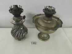 A Hink's oil lamp and one other.