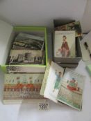 2 boxes of postcards including humour and topographical.