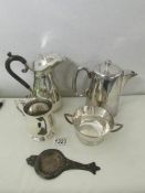5 items of silver plate including coffee pots.