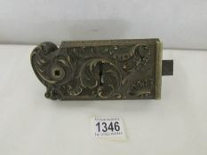 An early 19th century French ormolu brass door lock.