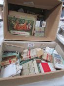 A collection of vintage tea and cigarette cards including John Player, Gallagher, Will's etc.