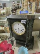 A 19th century French marble mantel clock.