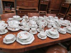 Approximately 90 pieces of Johnson Brothers tea and dinner ware. Some a/f.