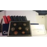 9 Royal Mint proof coin sets, 2 x 1983, 1984, 1985, 1986, 1987, 2 x 1988, 1989.