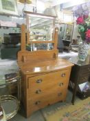 A pine dressing table.