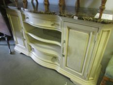 A superb quality contemporary credenza with marble top Cappelletti Cantu' Italy