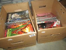 2 boxes of assorted comics including Marvel, Captain America, Wolverine etc.