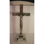 An art deco chrome crucifix.