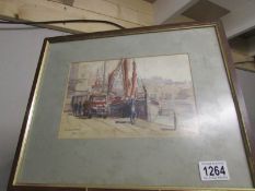 A framed and glazed watercolour entitled S A Ardwing, Ipswich Docks and initialled A.M.W 1965.