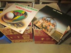 2 boxes of LP records including 5 Beatles, Queen, Bob Marley etc.