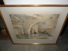 A large gilt framed limited edition W. Russell Flint print.
