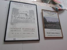 2 framed and glazed Vincent Haddelsey exhibition posters - Galerie Rincent 1975 and David Findlay
