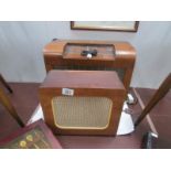 A vintage radio & a speaker