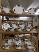 A 22 piece Royal Albert Old Country Roses tea set.