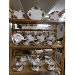 A 22 piece Royal Albert Old Country Roses tea set.