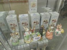 9 boxed Royal Albert Beatrix Potter figurines including Little Black Rabbit, Gentleman Mouse etc.